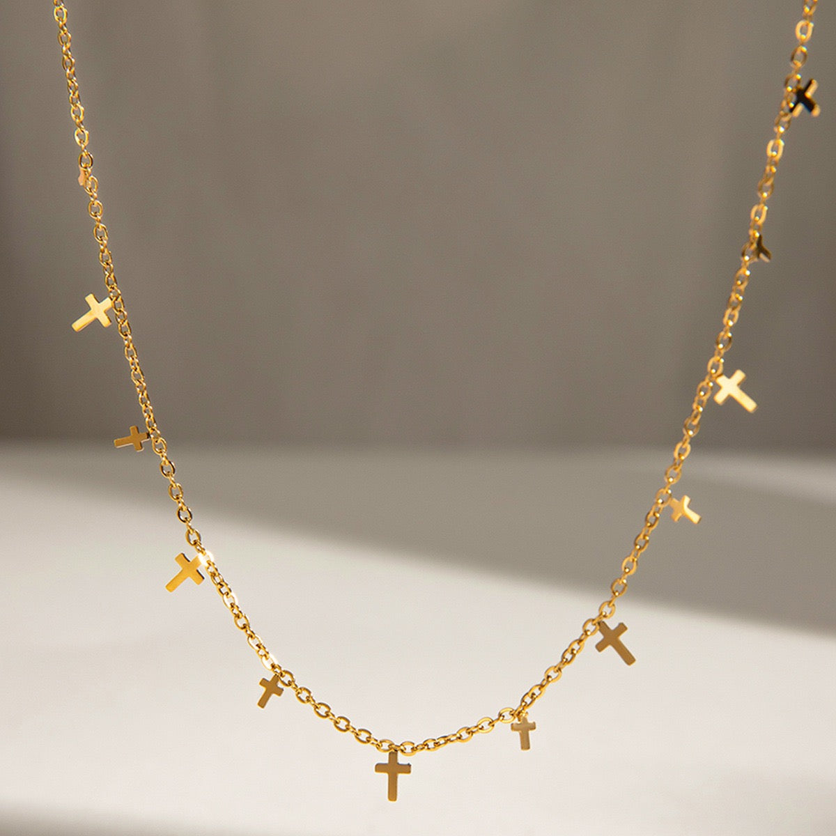 Mini cross necklace