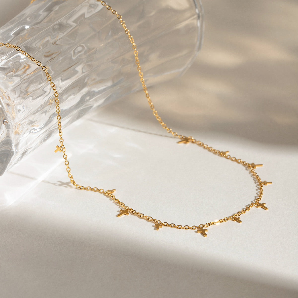 Mini cross necklace
