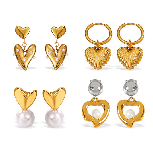 Yasmin Heart earrings