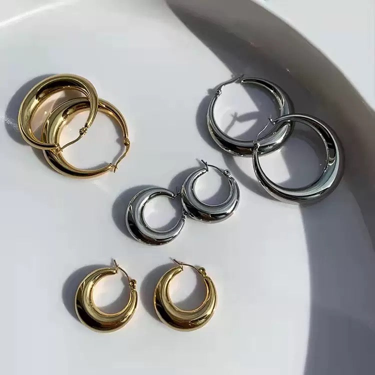 Chubby hoops earrings