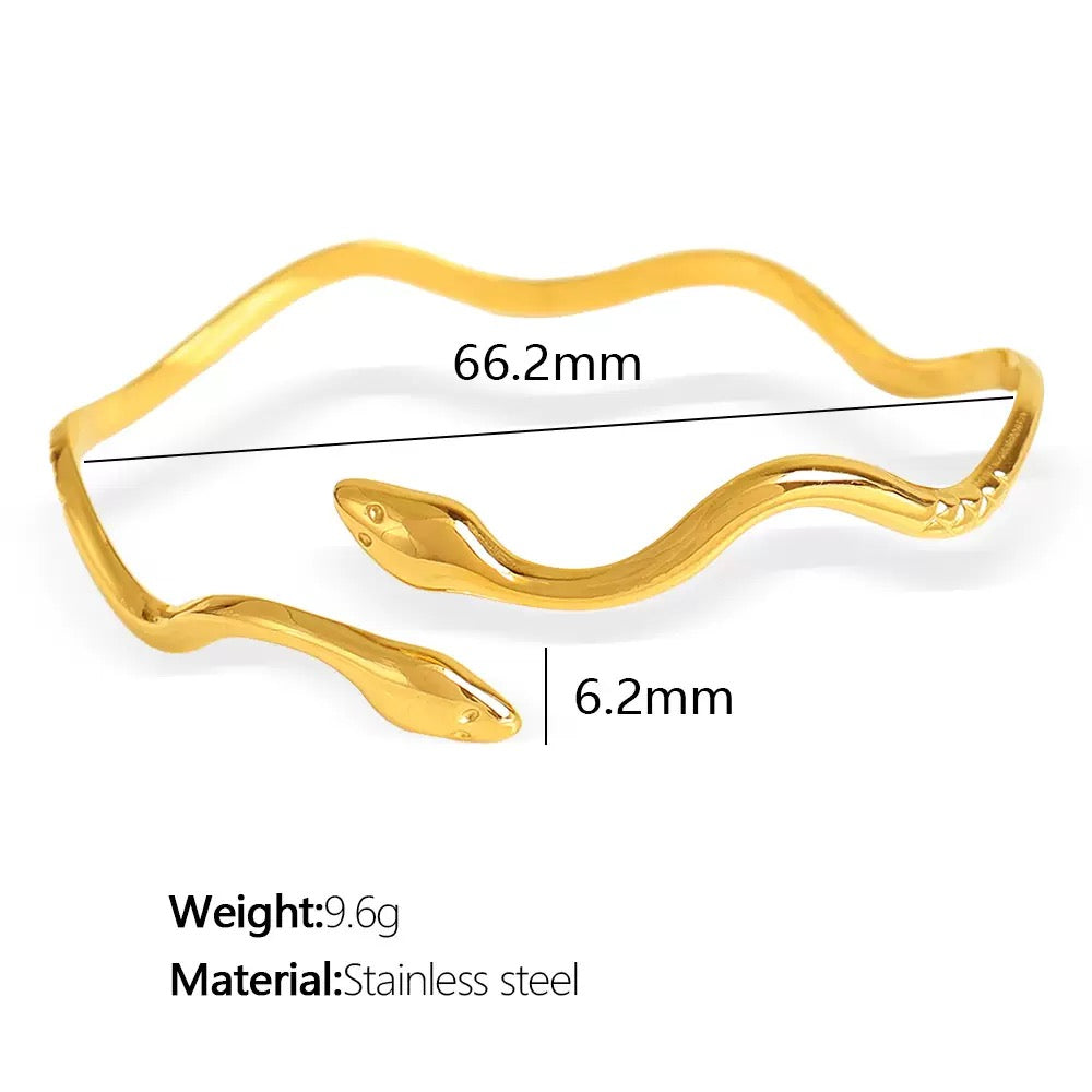 Perch double snake bangle