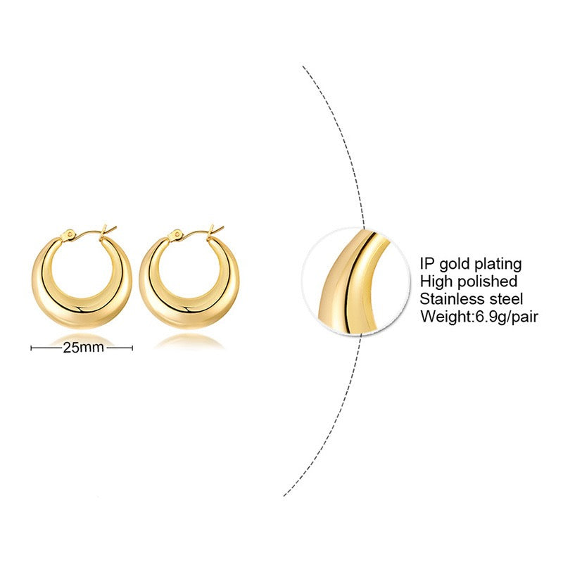 Chubby hoops earrings