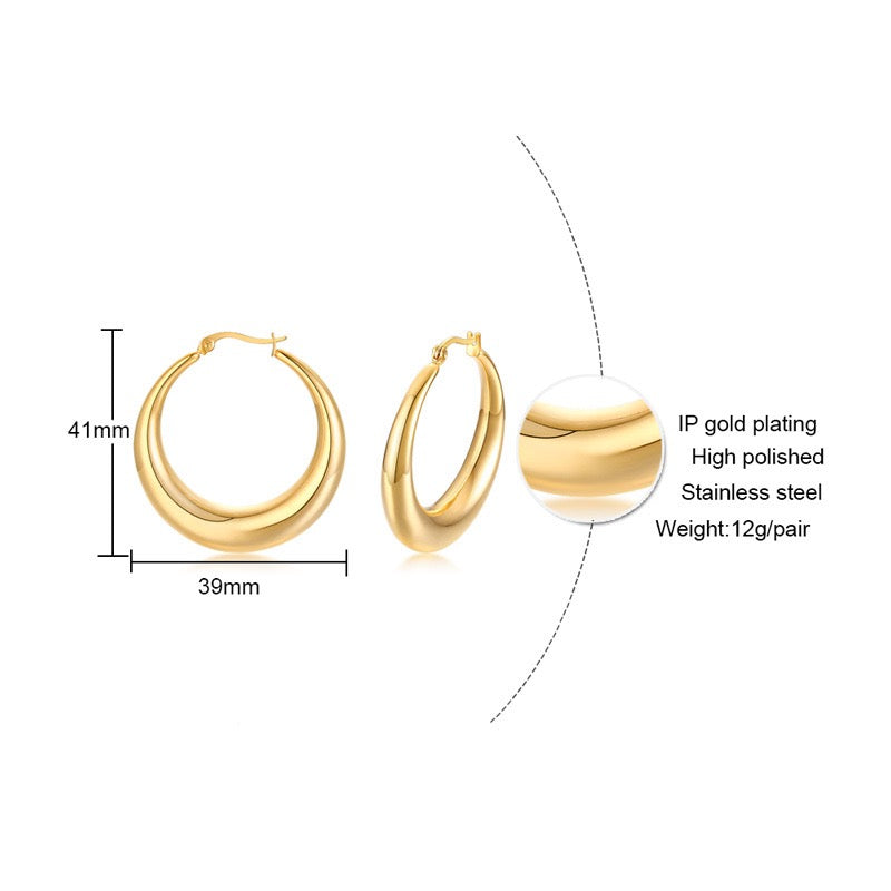 Chubby hoops earrings