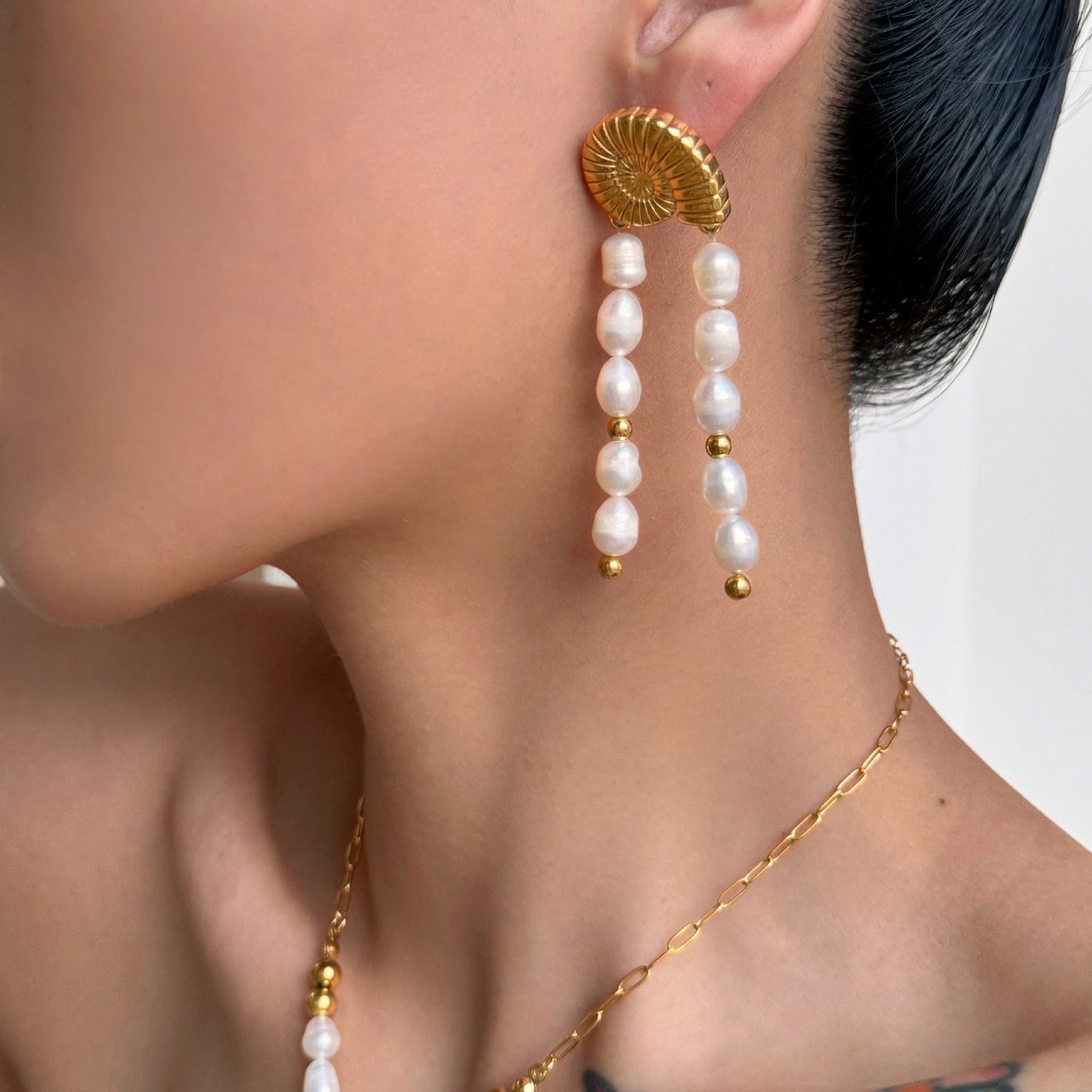 Abby ocean pearl earrings