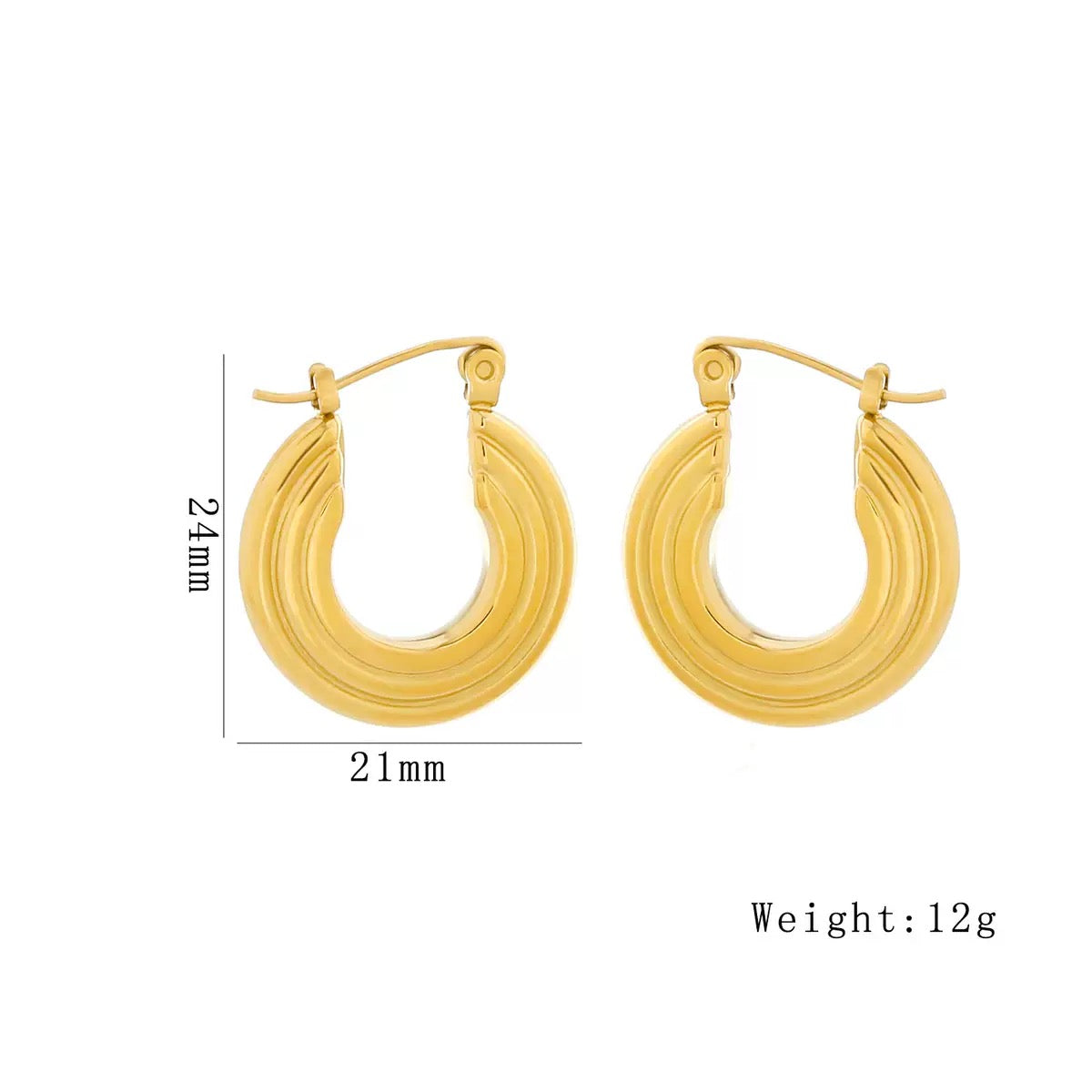 Wheels hoops earrings