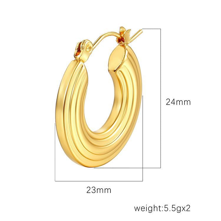 Wheels hoops earrings