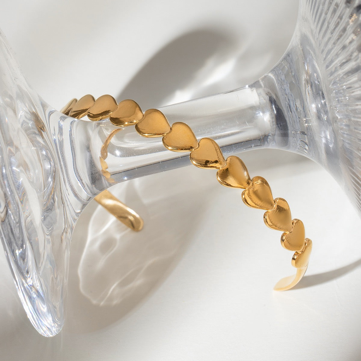Heart open bangle