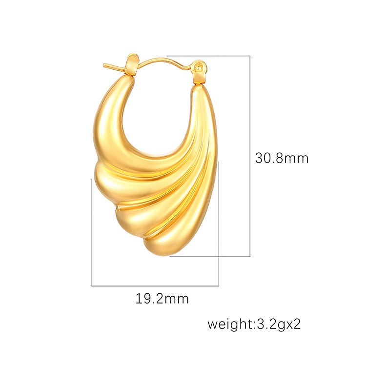 Stainless steel classic hoops