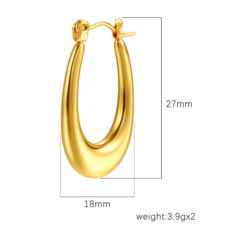 Stainless steel classic hoops
