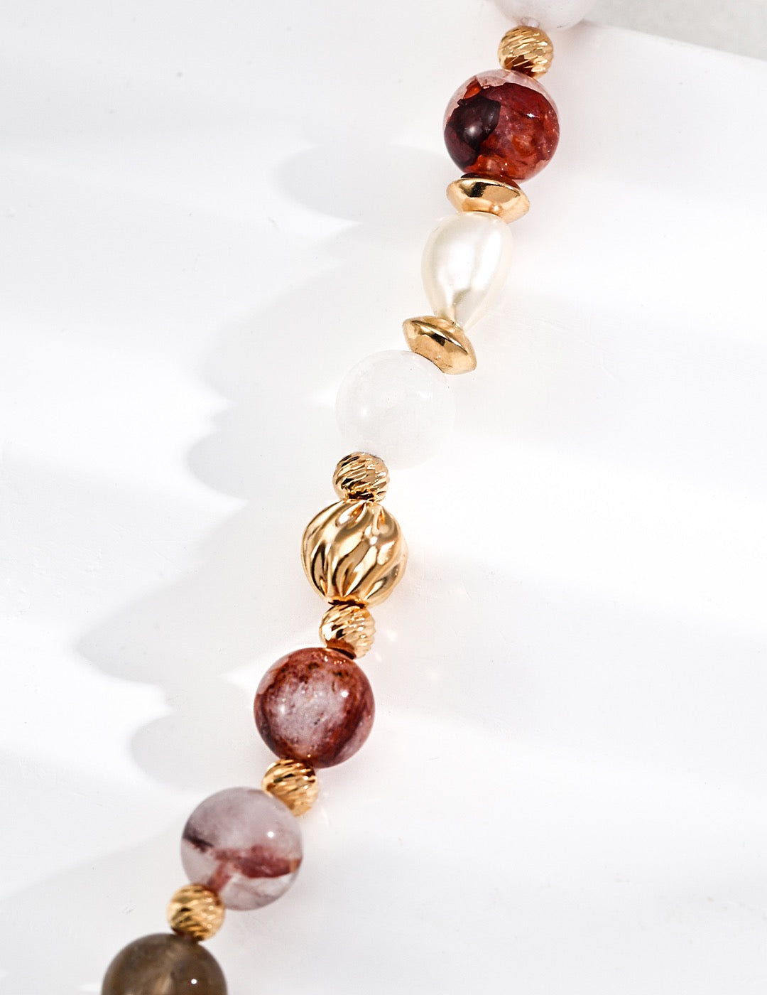 Red crystal pearl bracelet