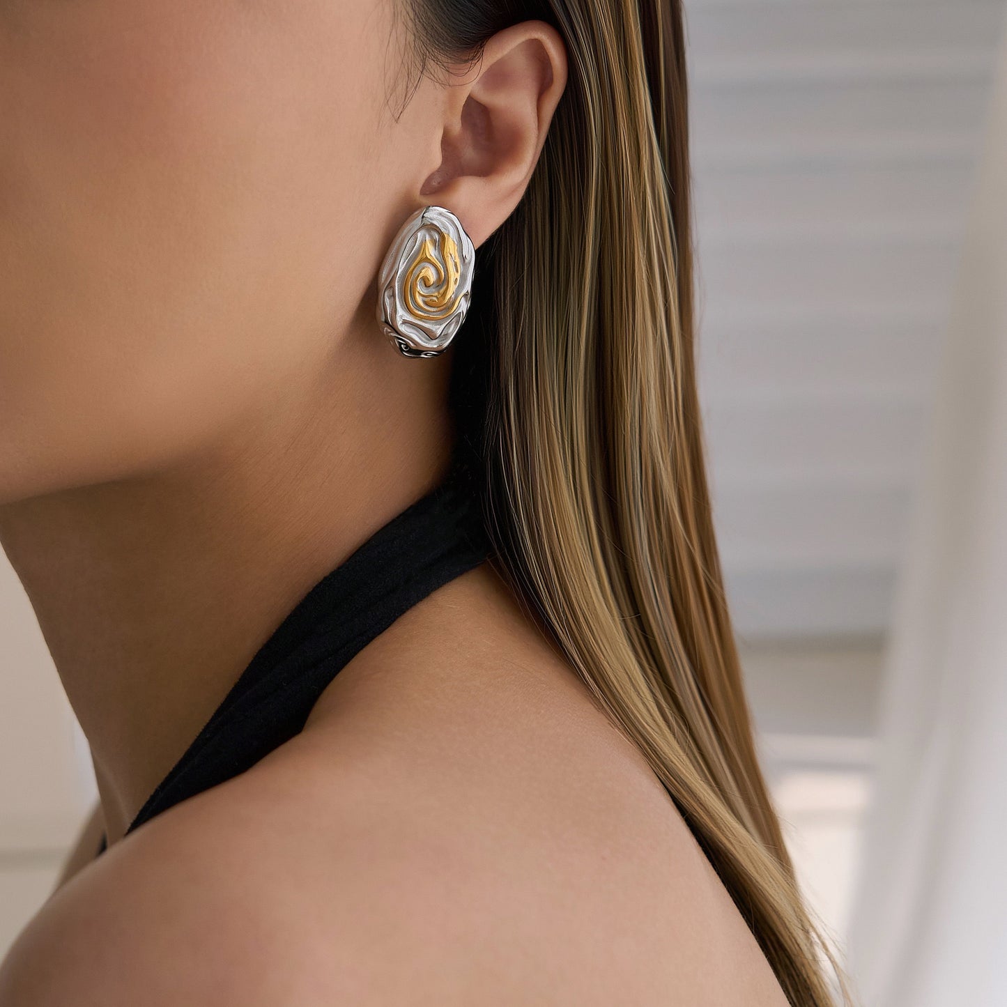 Mix swirl earrings