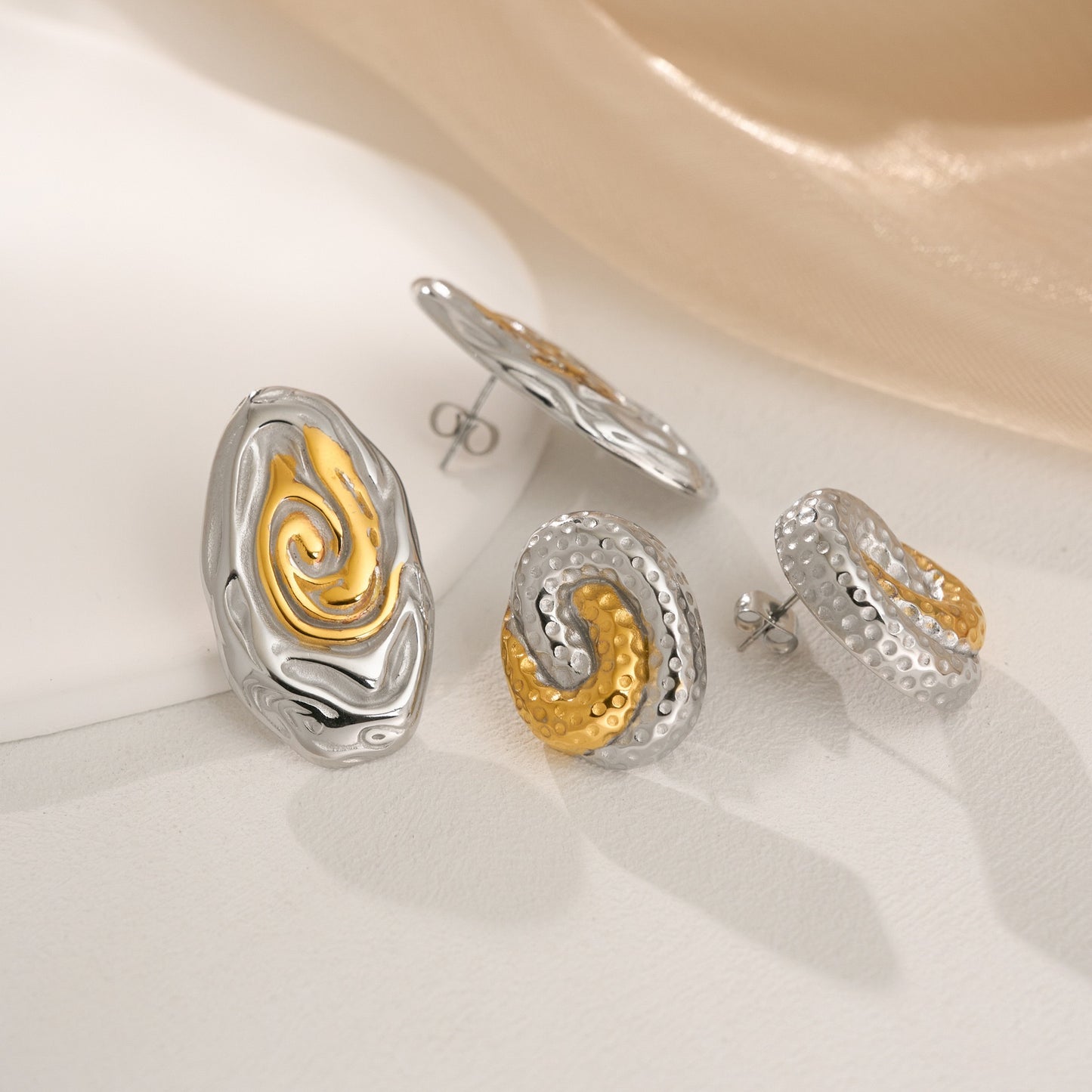 Mix swirl earrings