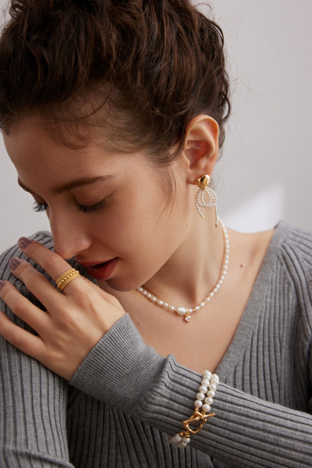 Little star pearl necklace