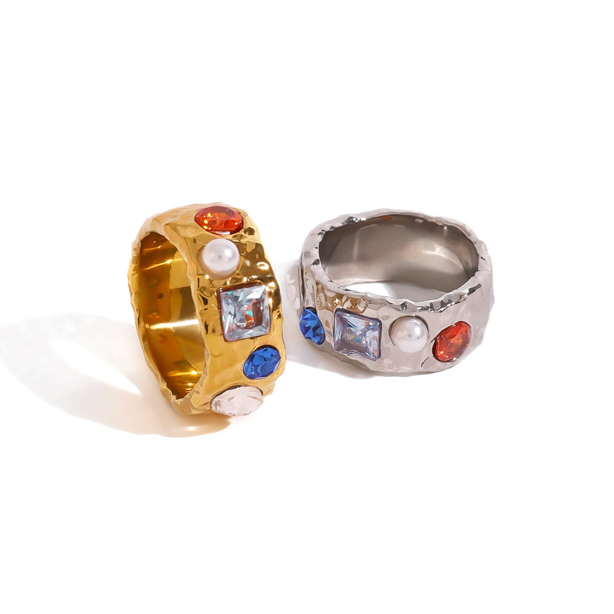 Abinius diamond rock rings
