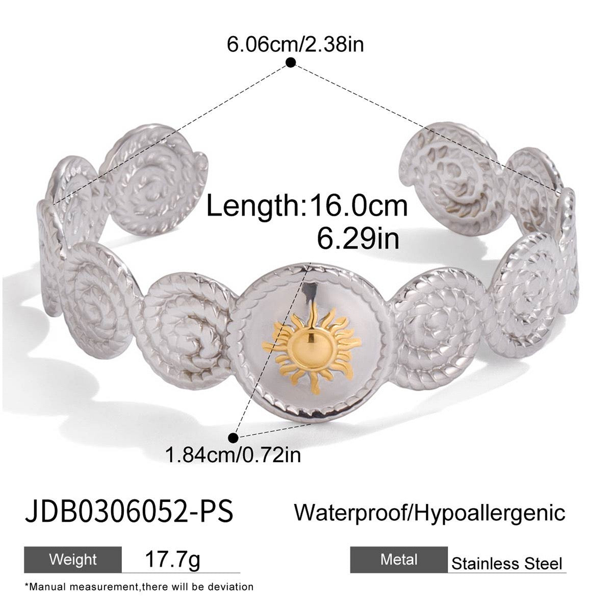 Swirl sun bangle
