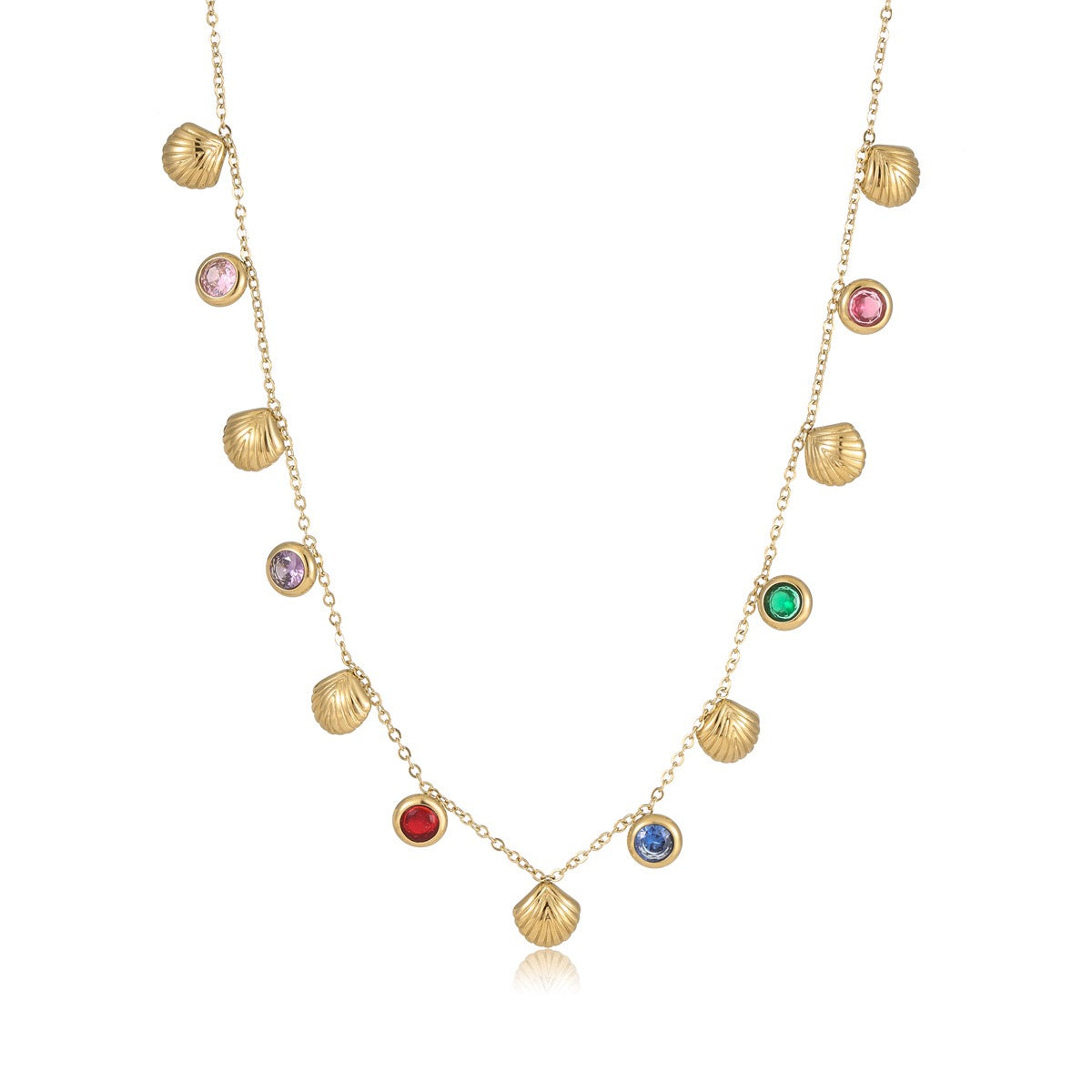 Rainbow shell charm set