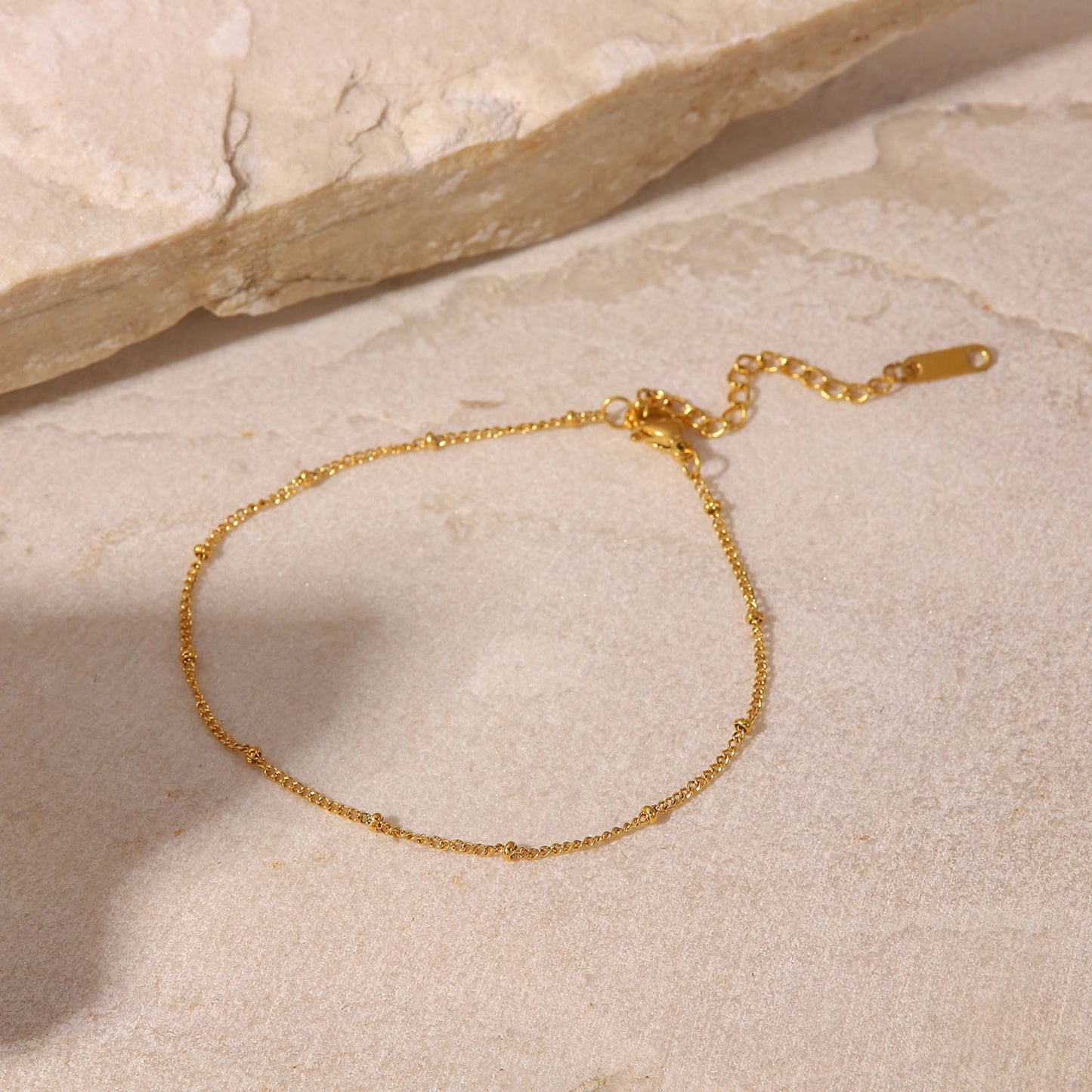New York Beady simple anklet