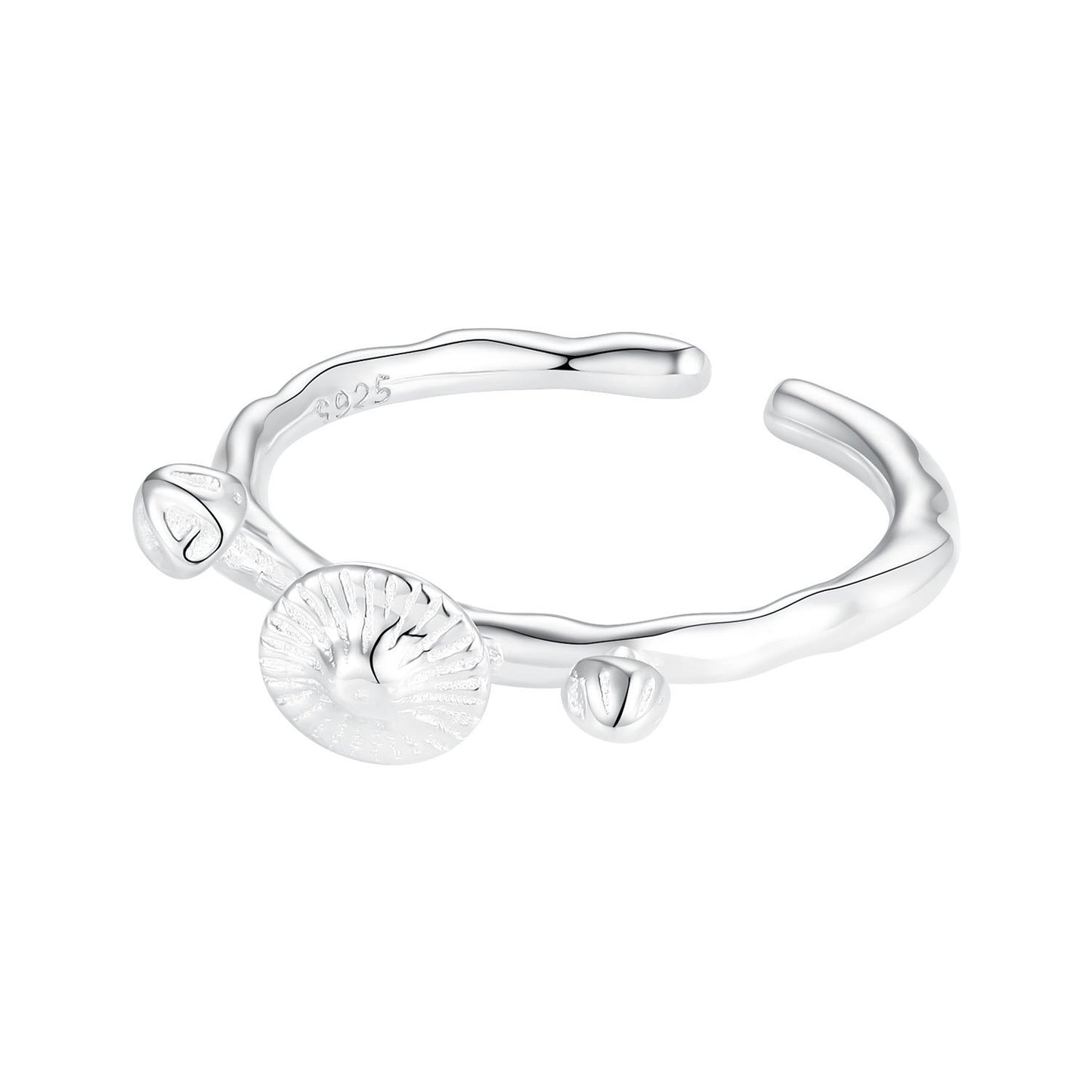 Mushroom sterling silver ring