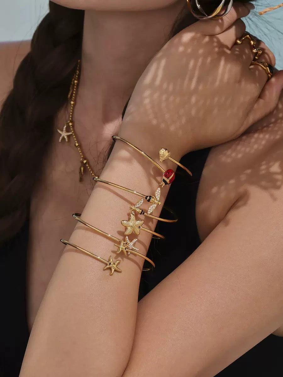 Dainty starfish bangle