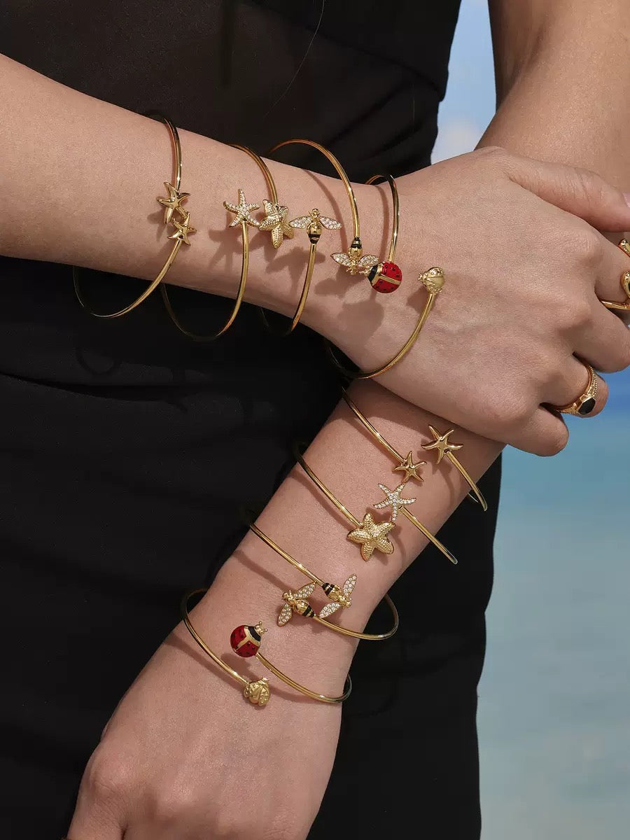 Dainty starfish bangle