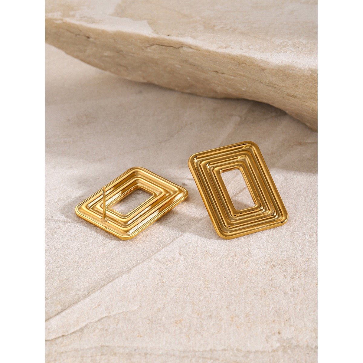 Statement square earrings