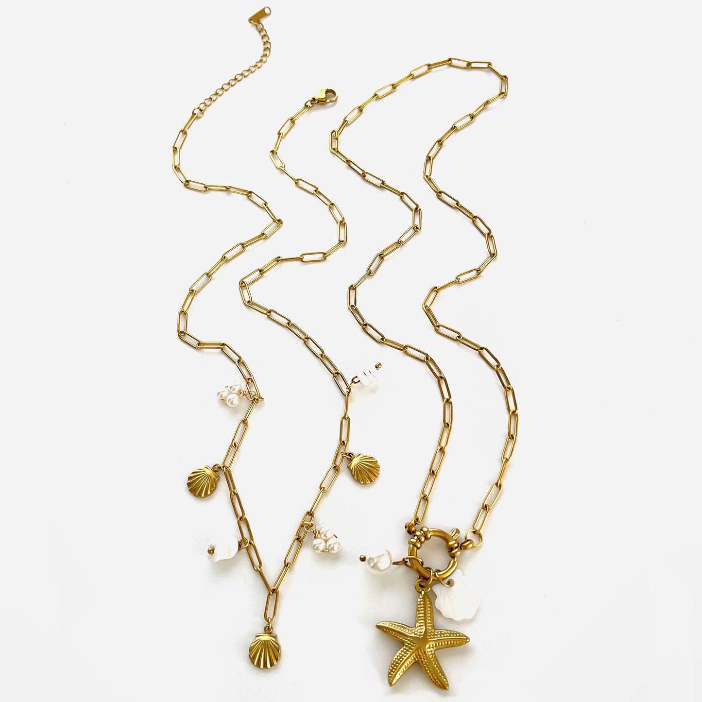 White starfish set