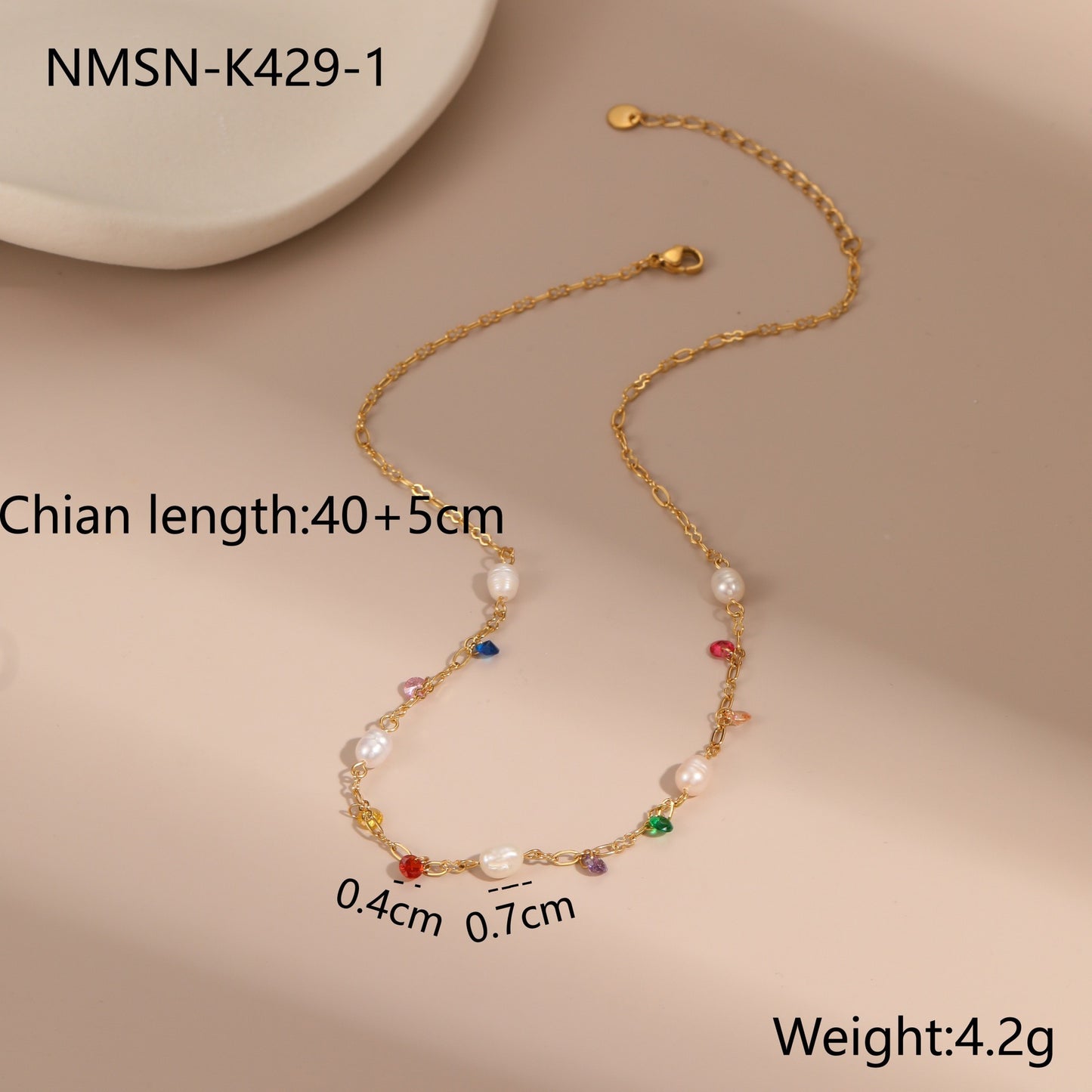 Cinta drop pearly necklace