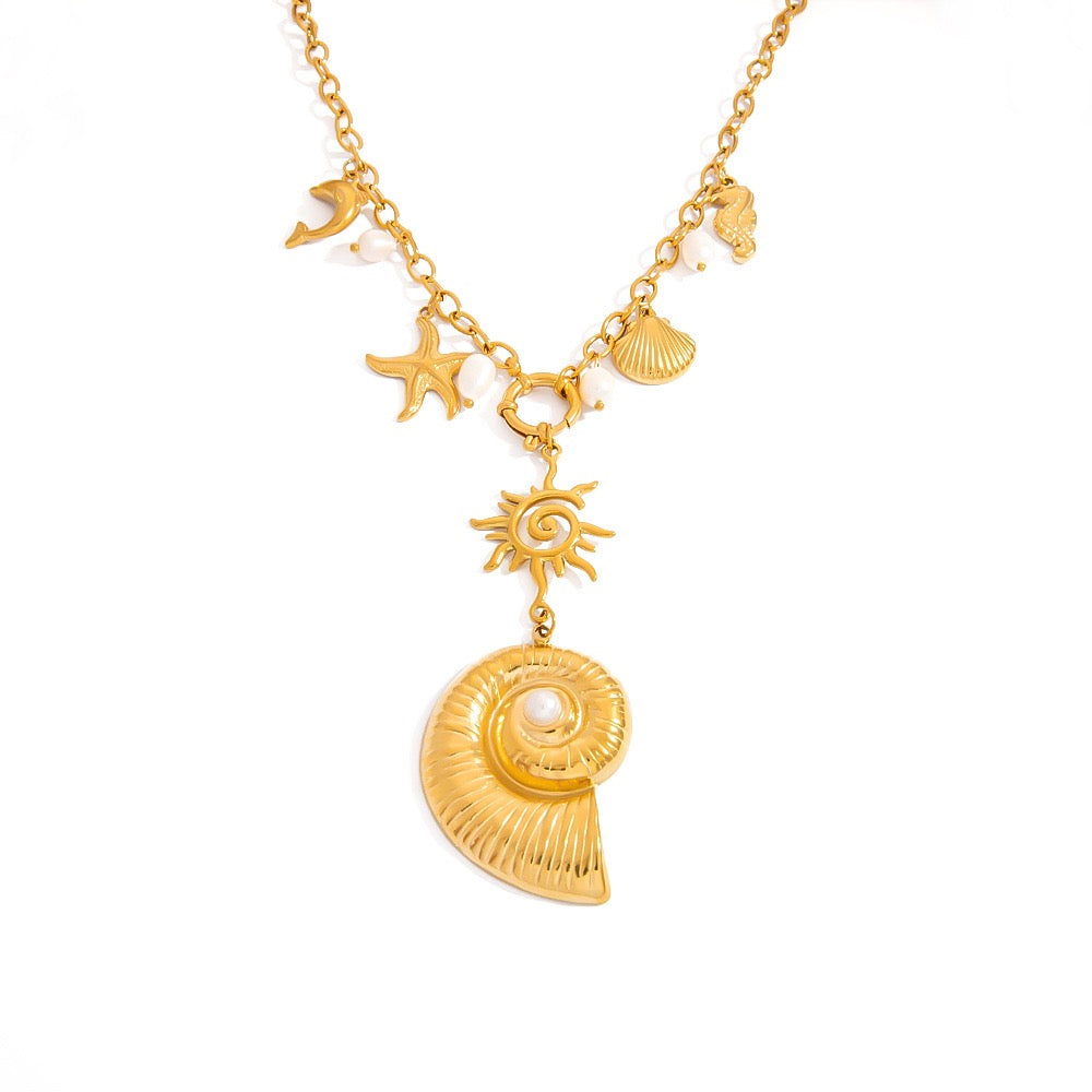 Sea world charm chunky necklace