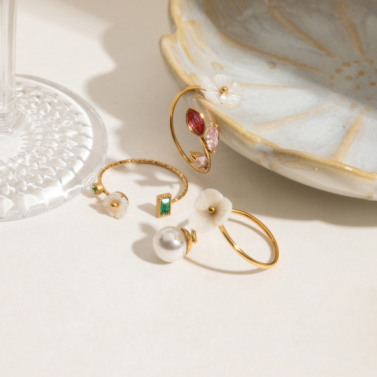 Spring flower rings