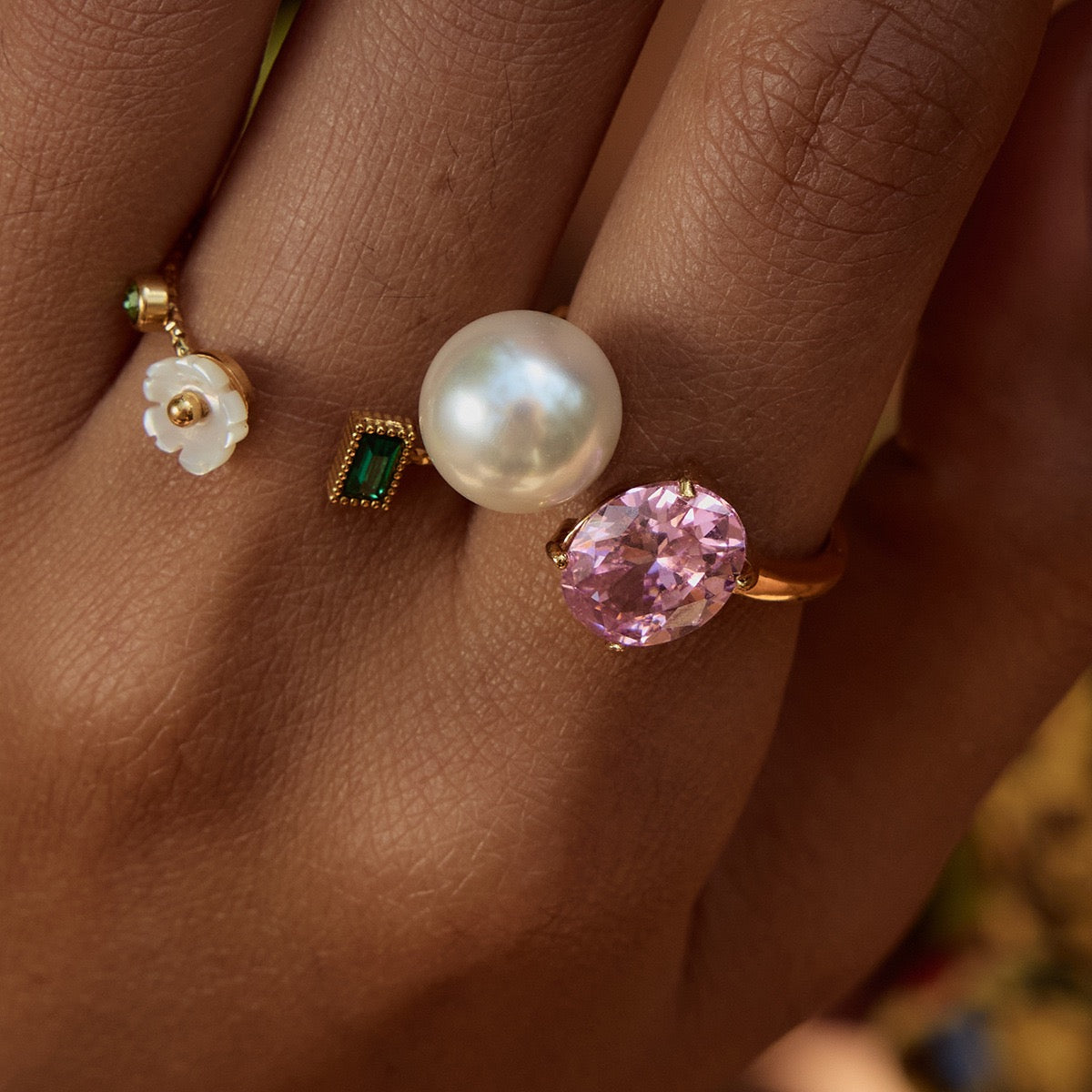 Spring flower rings