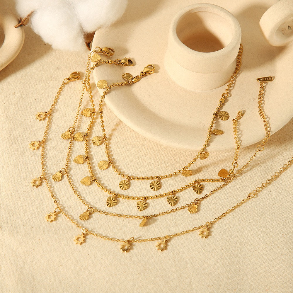Dainty shell anklet