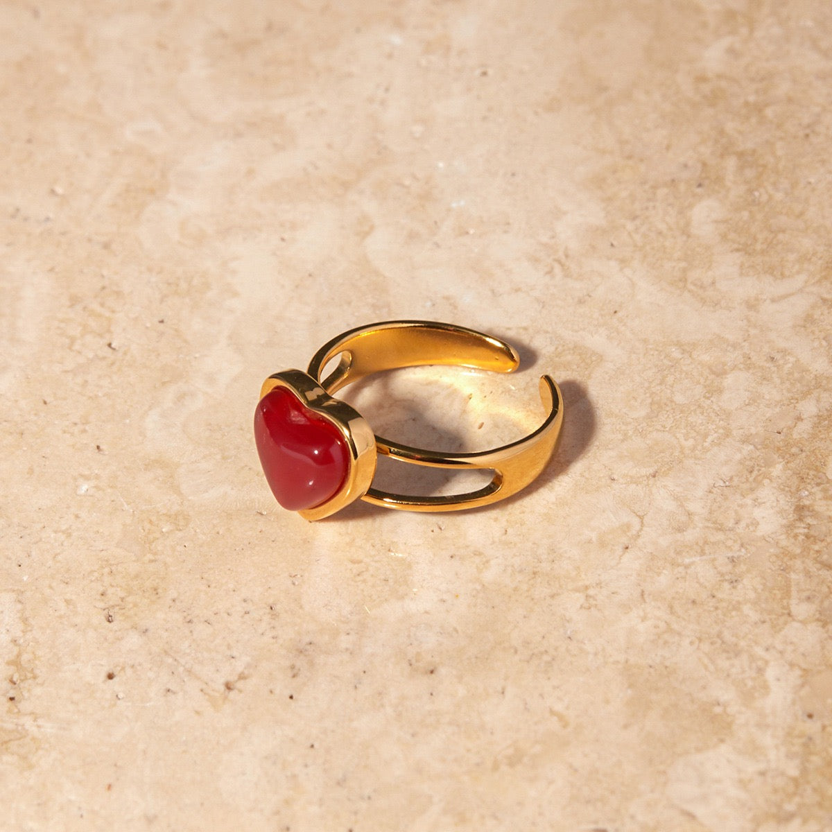 Red heart ring