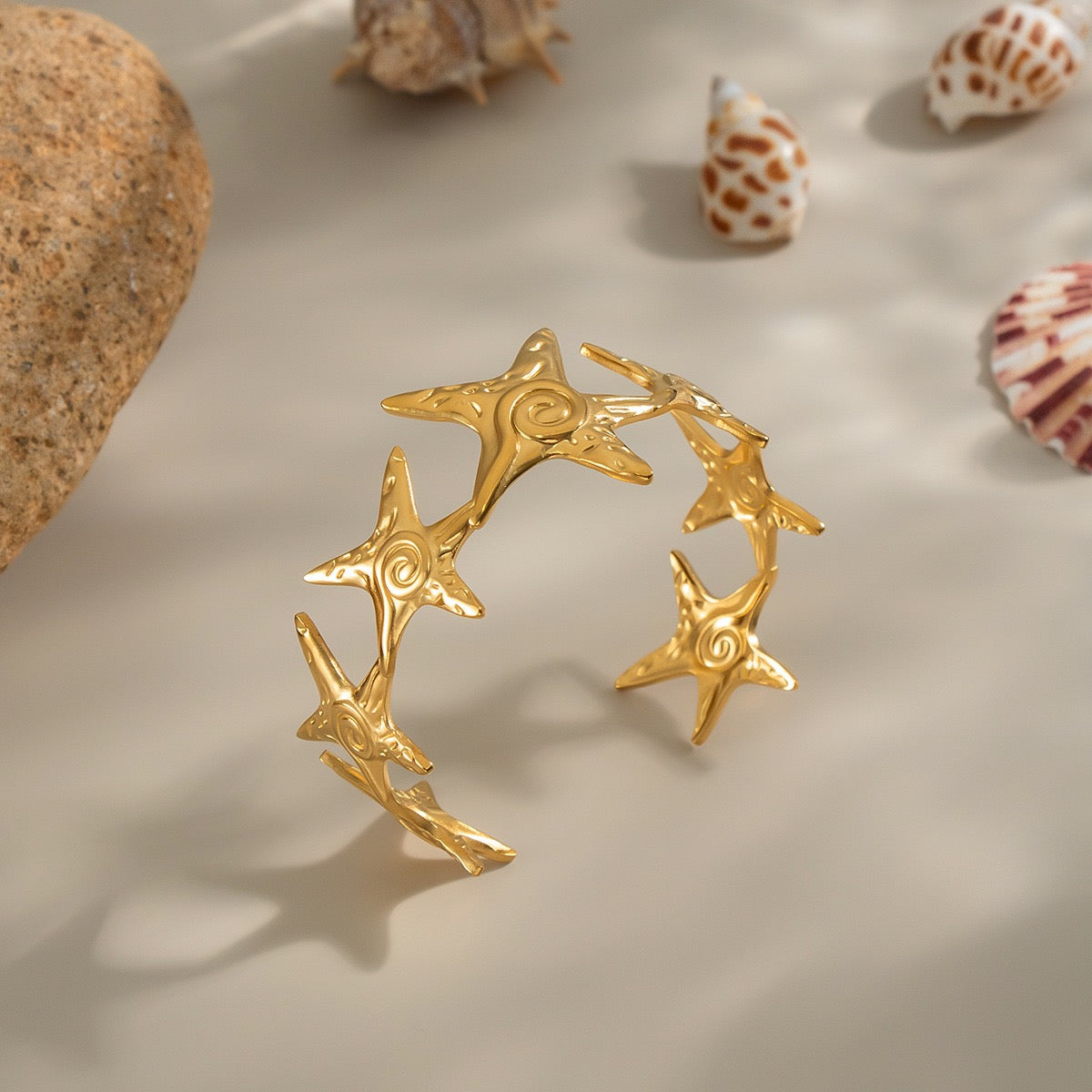 Swirl starfish bangles