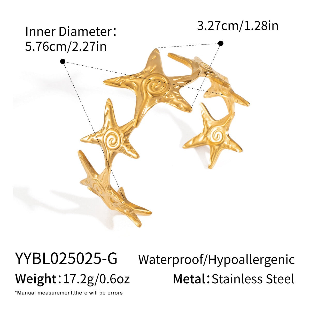 Swirl starfish bangles