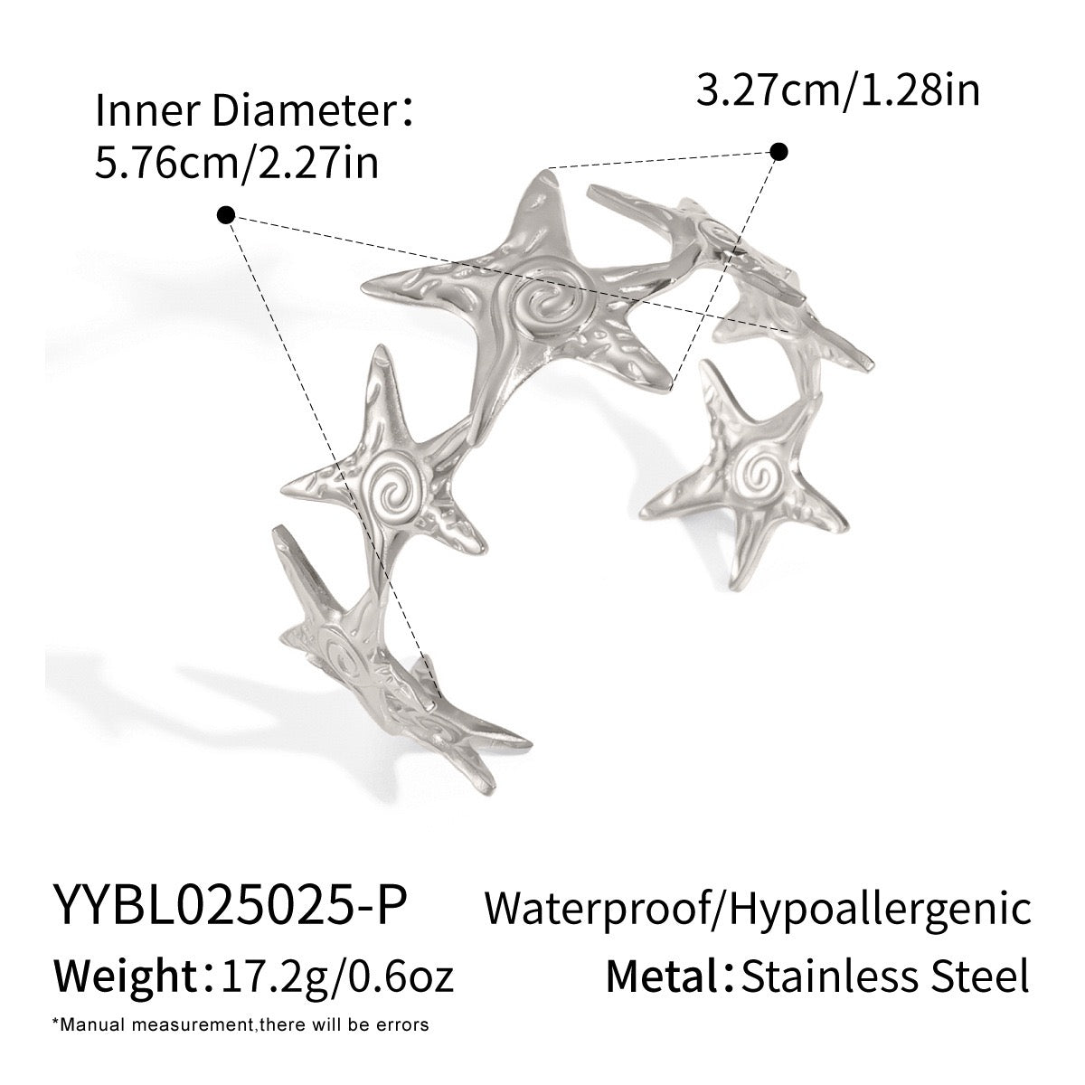 Swirl starfish bangles