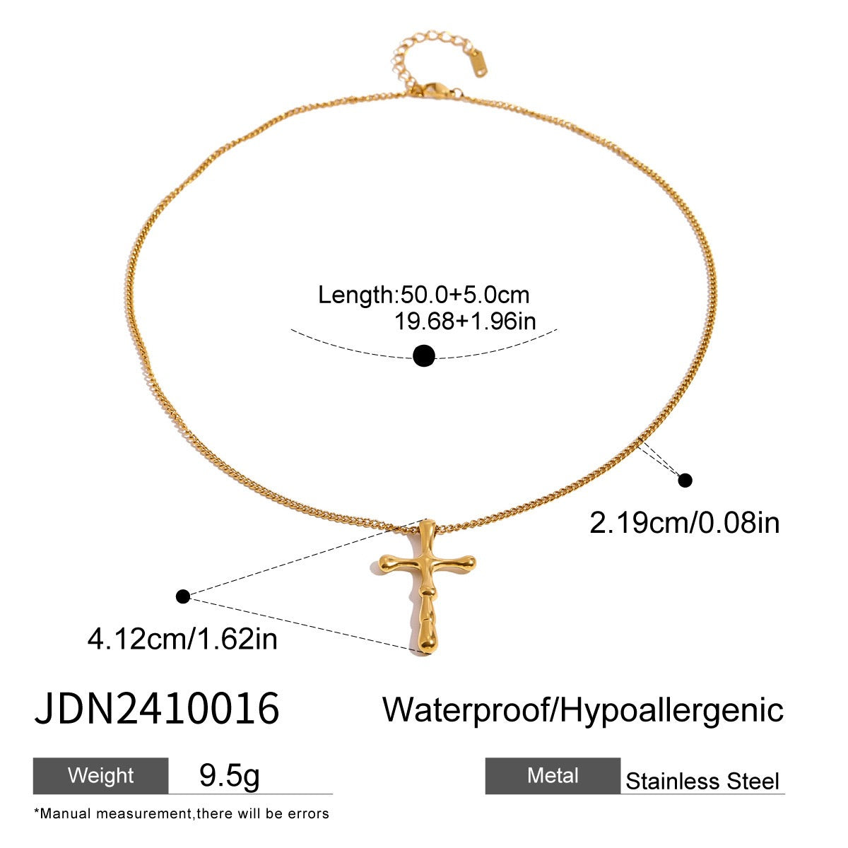 Classic cross necklace