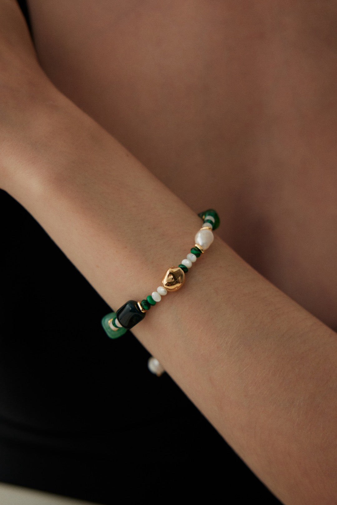 Nick Malachite Pearl set