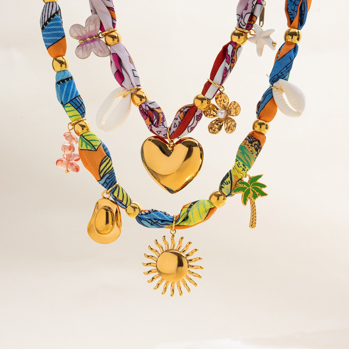 Scarf charm necklace