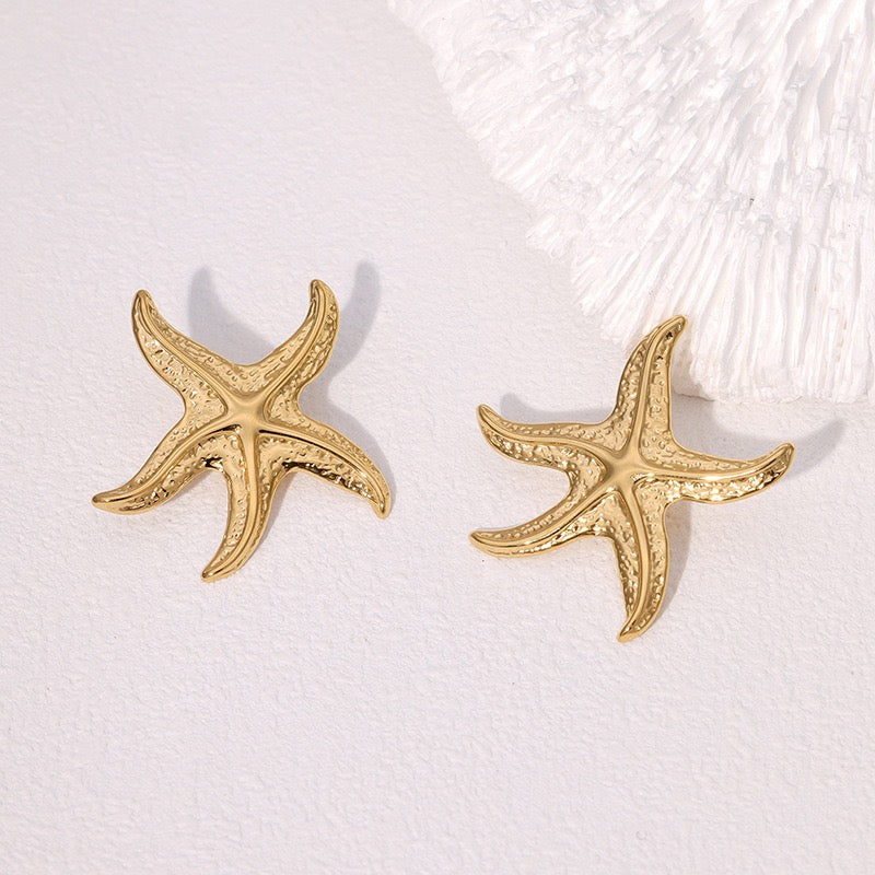 Pointy starfish earrings