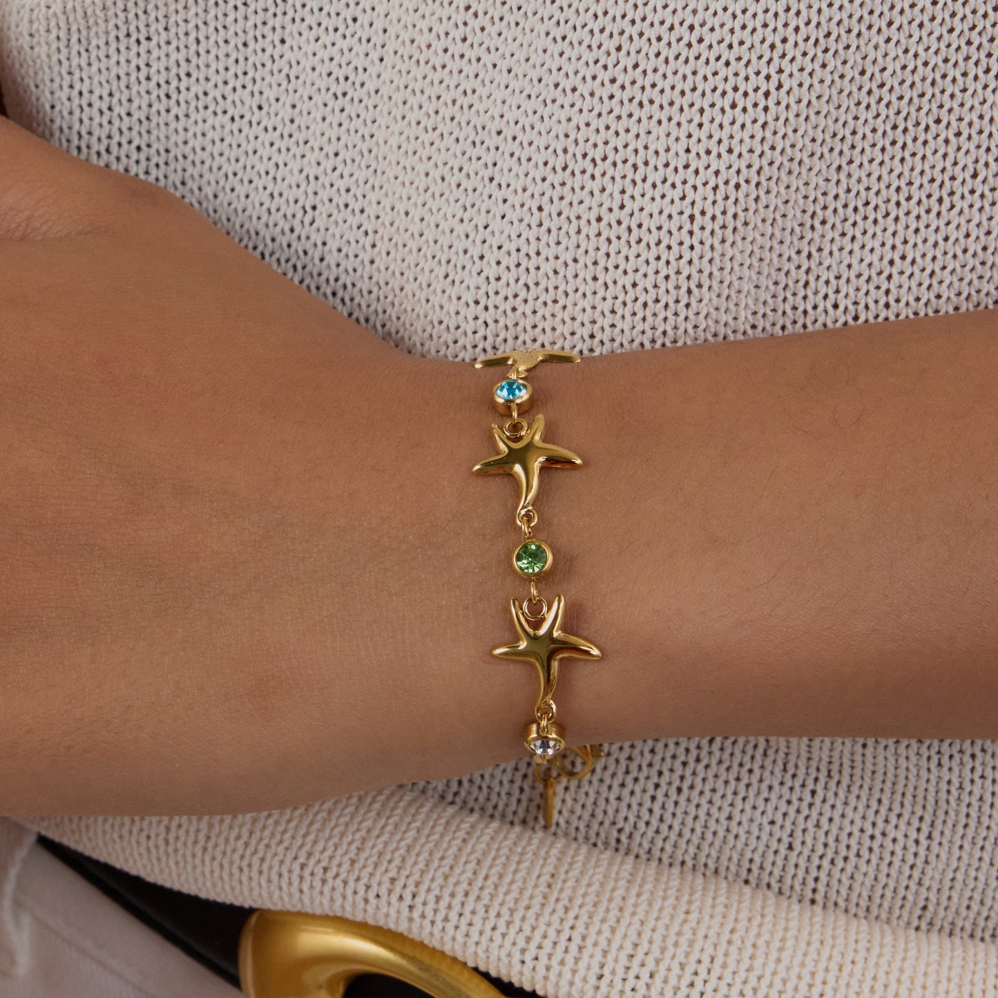 Dainty drop charm bracelet