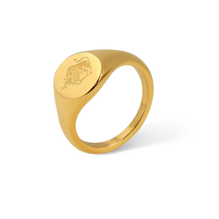 Zodiac star sign rings