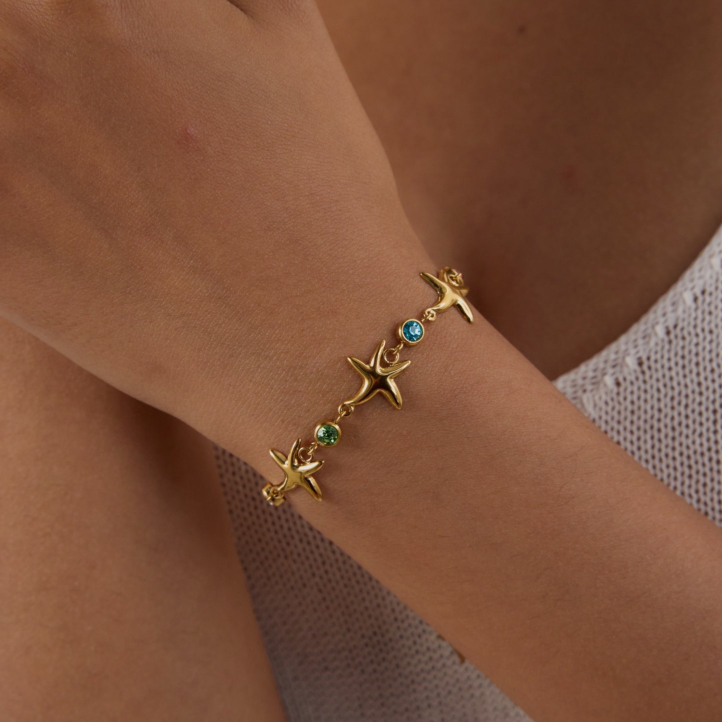 Dainty drop charm bracelet