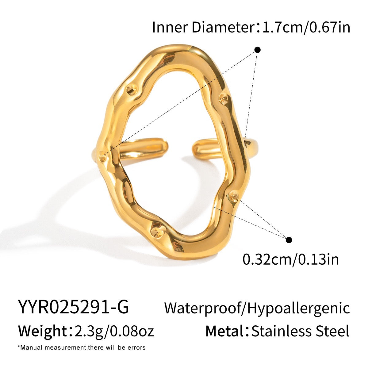 Curvy hoop rings