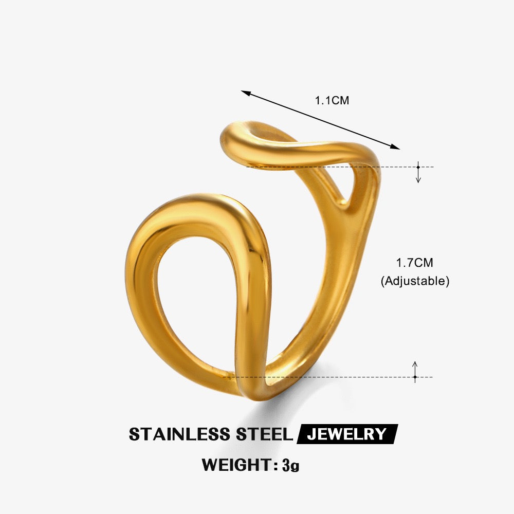 Open hoops ring
