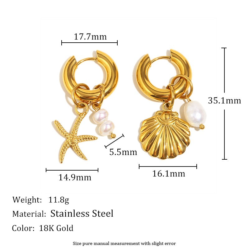 Starfish shell hoops