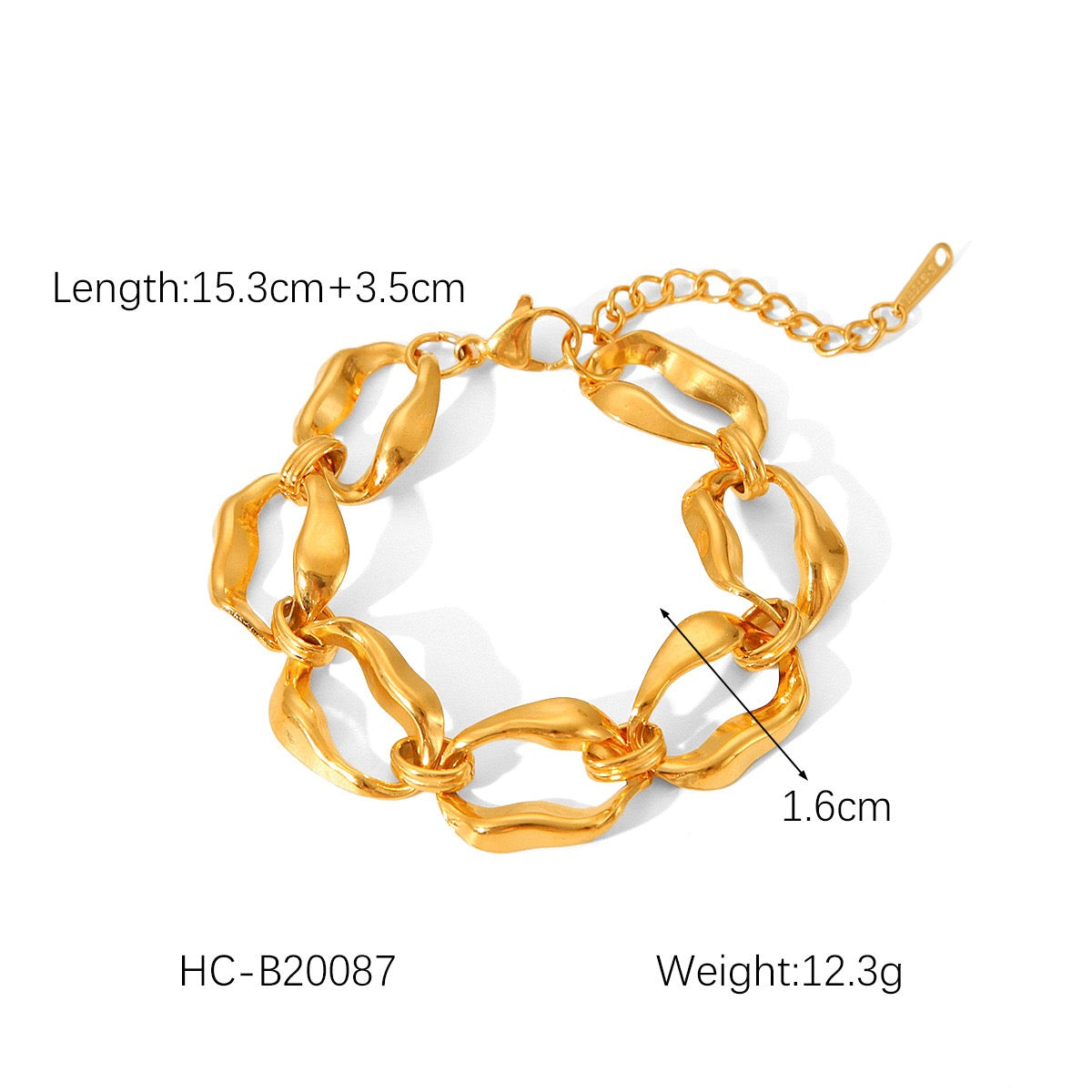 Statement chunky chain bracelets