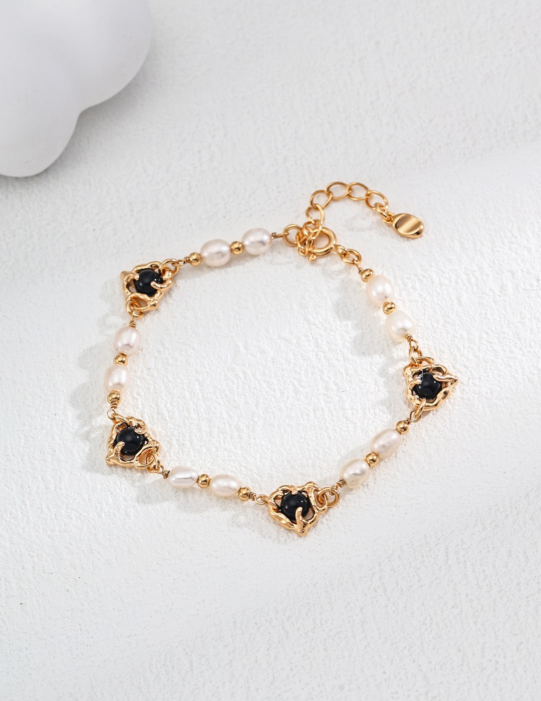 Dectar Black agate Pearl set