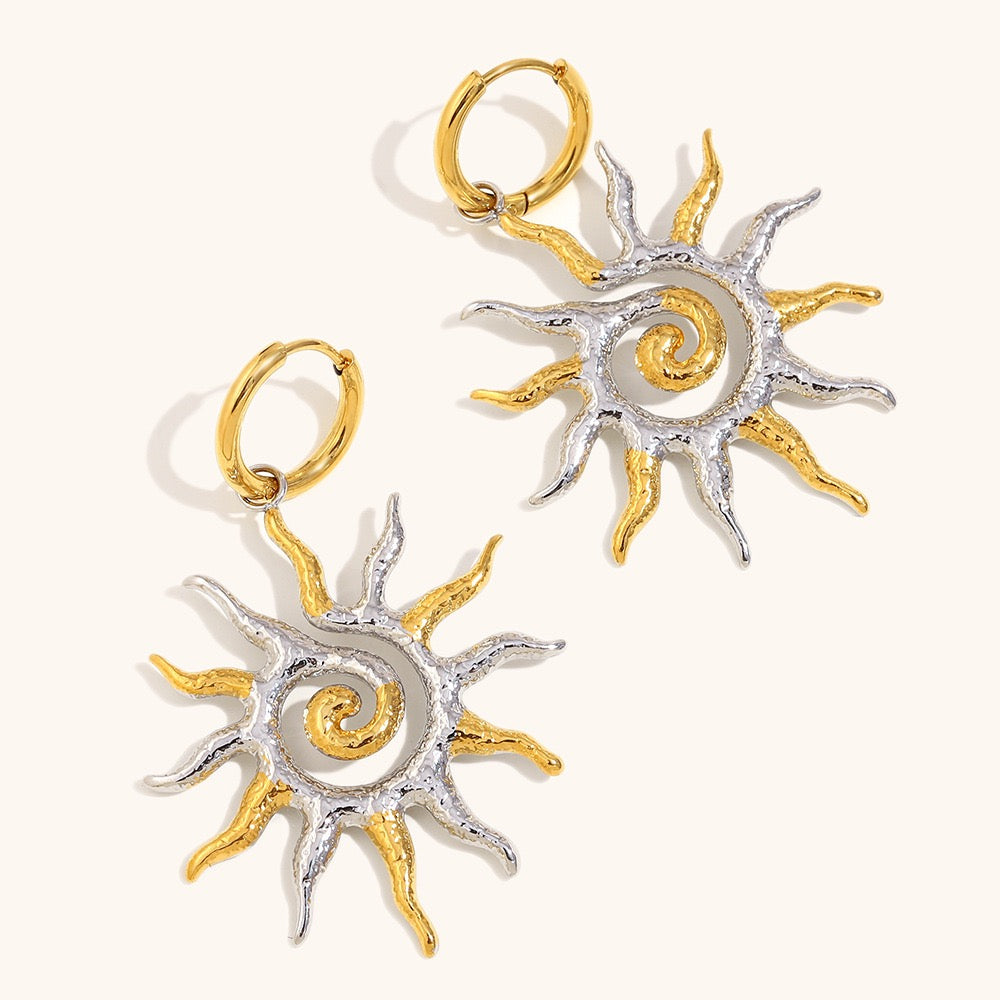Two tones sun hoops