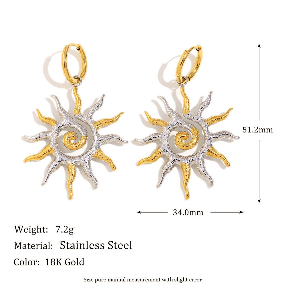 Two tones sun hoops