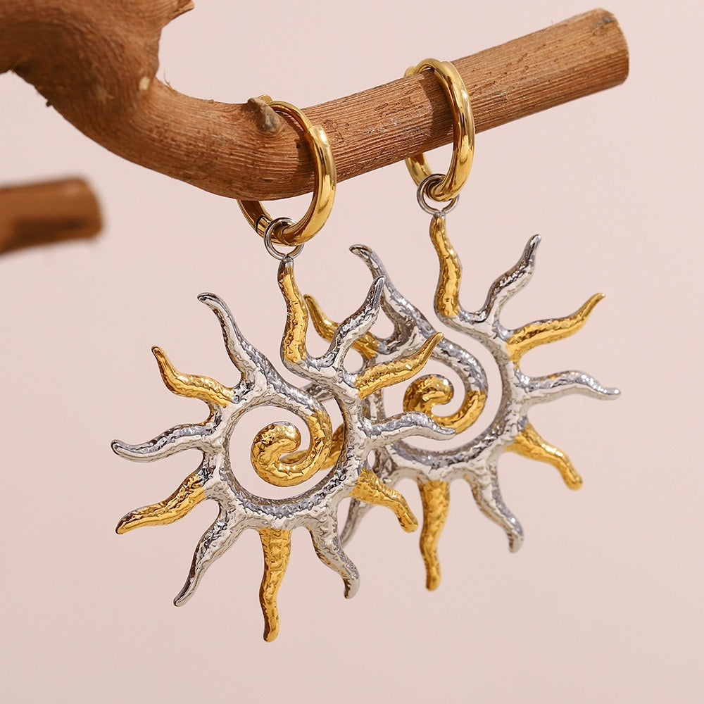 Two tones sun hoops